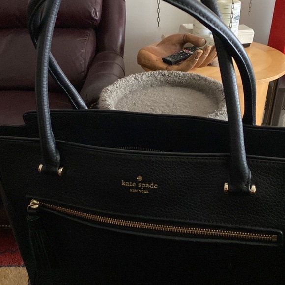 Kate Spade Black leather Satchel with Tassel - Picture 4 of 12